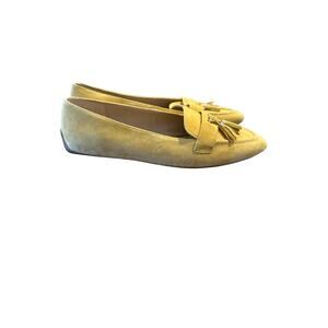 Talbots Yellow Suede Loafers with Tassels